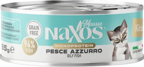 Влажный корм для кошек Adragna Naxos Kitten Монопротеин мусс из Макрели / 8104W/85M/NA (85г)