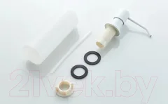 Мойка кухонная со смесителем БелЭворс New Lux L + смеситель W74004-3 + дозатор L405H (белый) — фото 6
