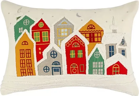Чехол на подушку Tkano New Year Essential Snowy Village TK25-CC0028