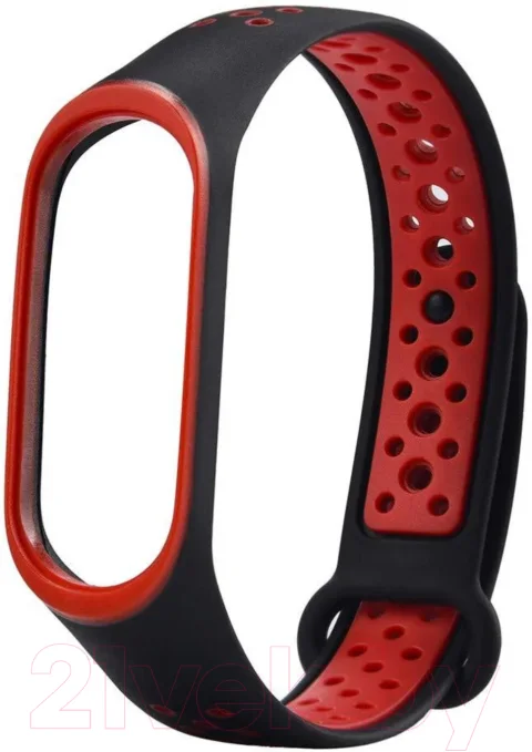 Ремешок для фитнес-трекера Case Nike для Mi Band 3/4 (черный/красный)