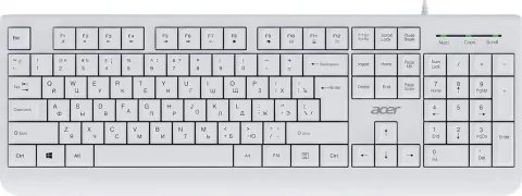 Клавиатура Acer OKW400 USB Multimedia / ZL.KBDEE.01B (белый)