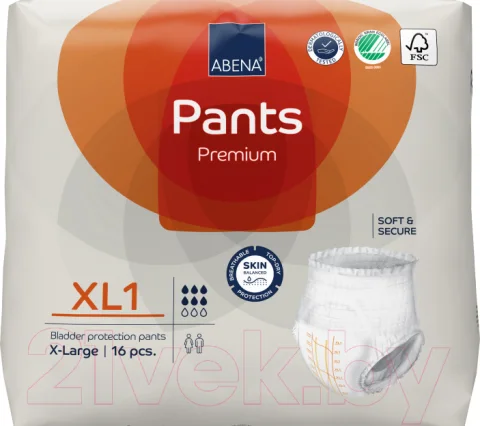 Трусы впитывающие для взрослых Abena Pants XL1 Premium (16шт)