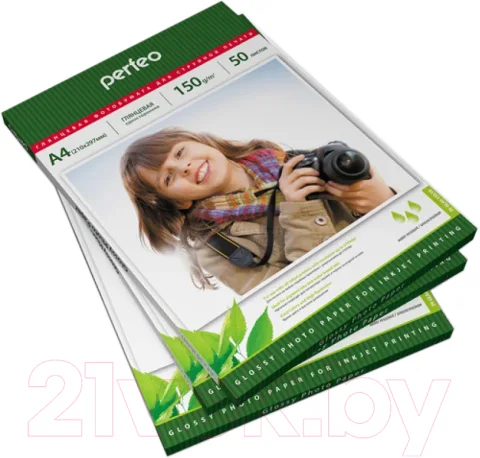 Фотобумага Perfeo PF-GLA4-150/50 G07 210x297 (50л, глянцевая)