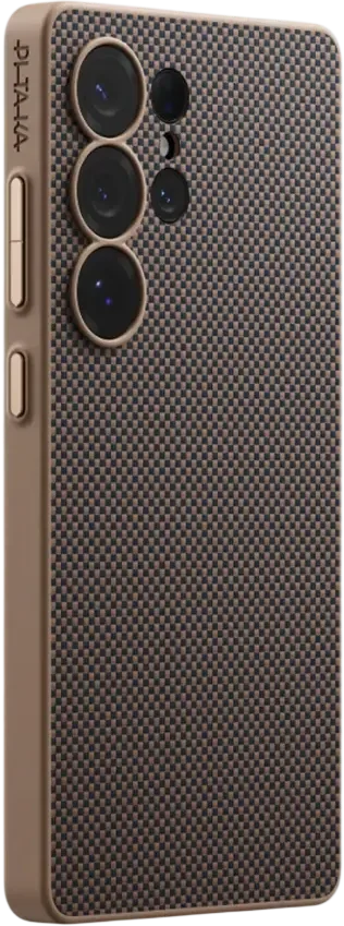 Чехол-накладка Pitaka PIN Button Samsung Galaxy S25 Ultra (черное золото)
