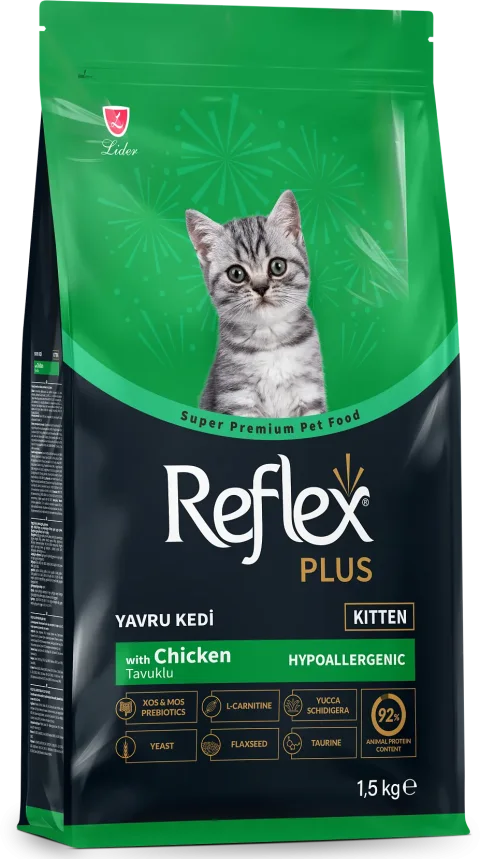 Сухой корм для кошек Reflex Plus для котят с курицей (1.5кг)