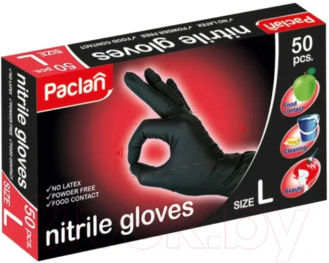Перчатки одноразовые Paclan Practi Нитриловые (L, 50шт)