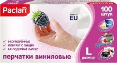 Перчатки одноразовые Paclan Practi Виниловые без талька (L, 100шт) — фото 3