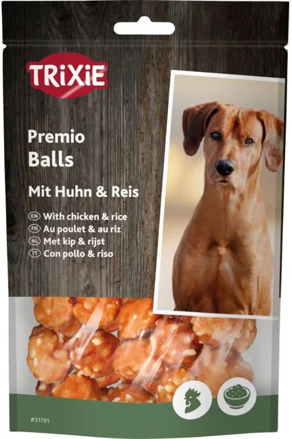 Лакомство для собак Trixie Premio шарики из курицы с рисом (80г)