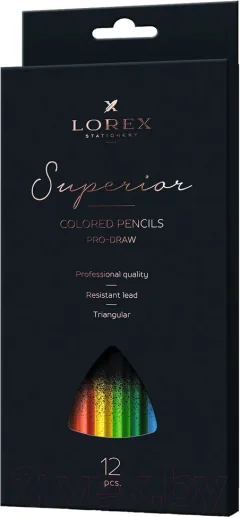 Набор цветных карандашей Lorex Pro-Draw Superior / LXCPPD12-SP (12цв) — фото 1