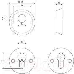 Накладка на цилиндр Apecs Protector Basic-CR — фото 3