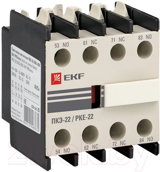 Приставка контактная EKF PROxima ПКЭ-22 2NO+2NC / ctr-sc-25