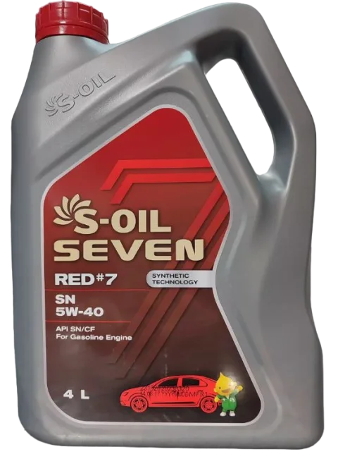 Моторное масло S-Oil Seven Red №7 SN 5W40 / E107649 (4л)
