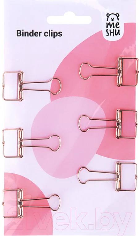 Зажим для бумаги Meshu Rose Gold / MS_41595 (6шт)