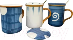 Кружка с ложкой MONAMI SET-102 — фото 2