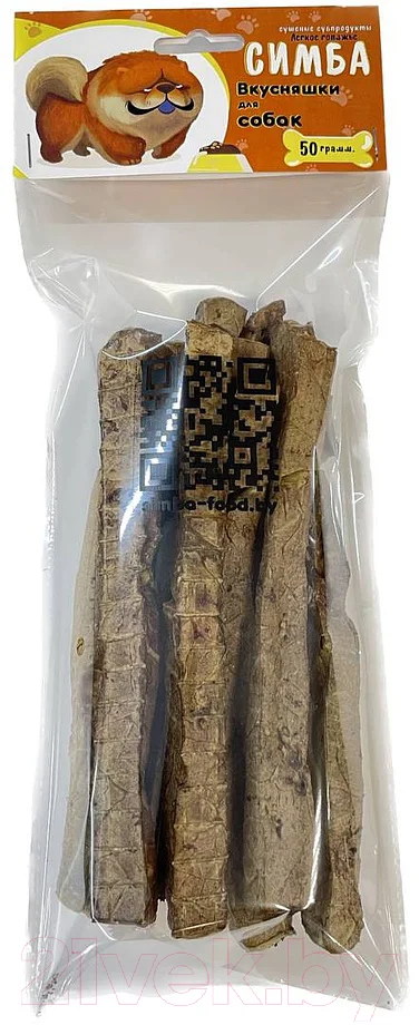 Лакомство для собак Симба Легкое говяжье сушеное Палочки (50г)