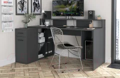 Компьютерный стол Interline Skill-2 (антрацит/антрацит) — фото 4