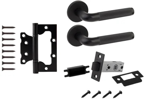 Комплект дверной фурнитуры Code Deco Slim H-40149-A-BLM без фиксатора (черный)