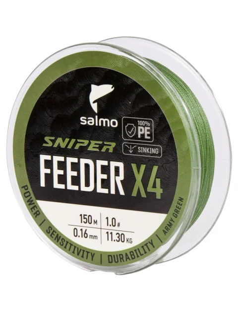 Леска плетеная Salmo Sniper х4 Feeder Braid Army Green / 150/016 4933-016