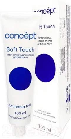 Крем-краска для волос Concept Soft Touch Безаммиачная 6.1 (100мл, пепельно-русый) — фото 6
