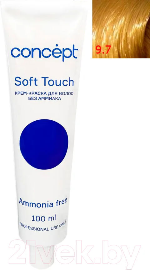 Крем-краска для волос Concept Soft Touch Безаммиачная 9.7 (100мл, бежевый)