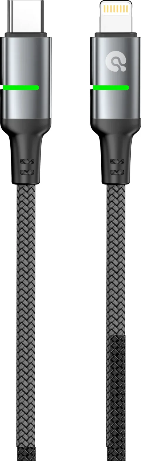 Зарядный кабель Atomic SparkX USB-C-Lightning / 30.419 (1.2м, серый)
