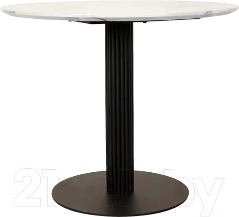Обеденный стол Stool Group Stem D90 (мраморный/черный)