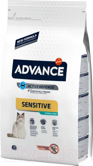 Сухой корм для кошек Advance Sterilized Sensitive с лососем (1.5кг)