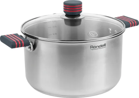 Кастрюля Rondell Stripes RDS-1281 (5.8л/24см, с крышкой)