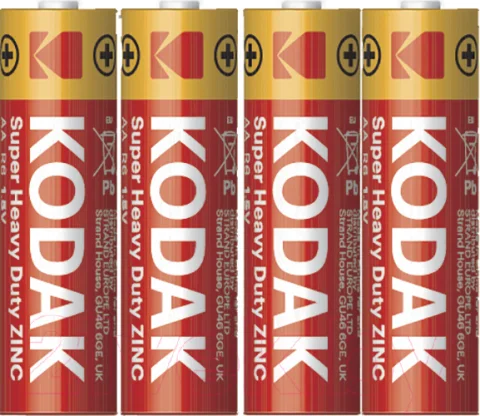 Комплект батареек Kodak Super Heavy Duty Zinc AA R6 4S (4шт)