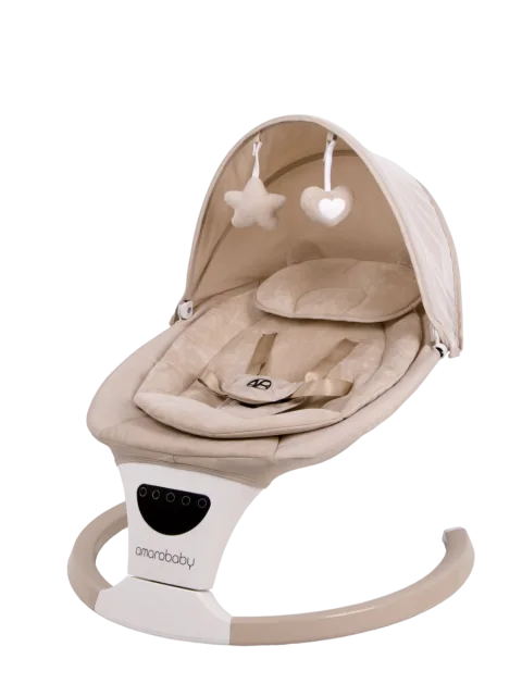 Детский шезлонг Amarobaby Teddy Swing / AB24-22TED/03 (бежевый)