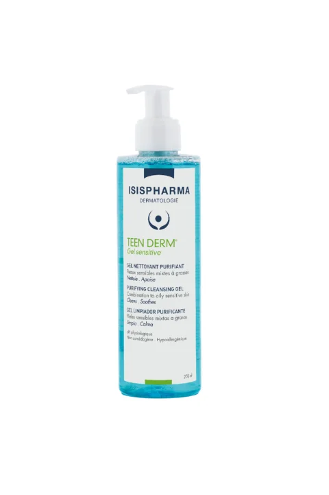 Гель для умывания ISISPHARMA Teen Derm Sensitive для чувств. комбинированной и жирной кожи (250мл)