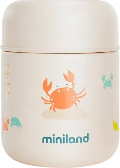 Термос для еды Miniland Thermy Ocean Mini Crabsy / 89643 (280мл, бежевый/крабы)