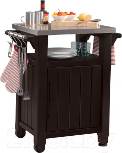 Стол садовый Keter Unity Storage Buffet / 230410 (коричневый) — фото 4