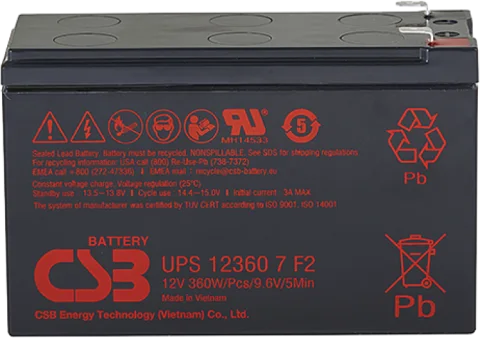 Аккумуляторная батарея CSB UPS 12360 7 F2 12V/7.5Ah