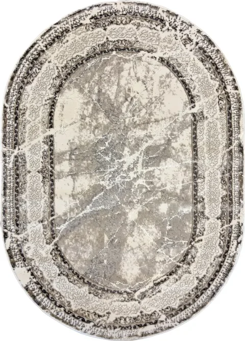 Ковер Behram Vegas T1586RE-CREAM-D.GREY-OVAL (2x3)