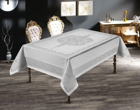 Скатерть DO&CO Viyana 160x220 / 12339 (серый)