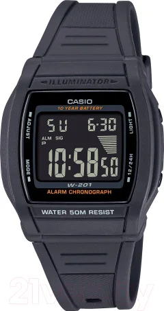 Часы наручные унисекс Casio W-201-1B — фото 1