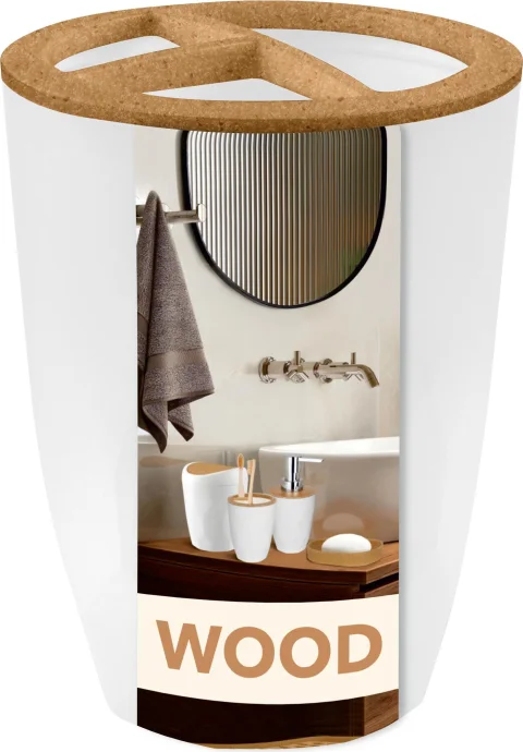 Стакан для зубной щетки и пасты Keeplex Wood KL500510624