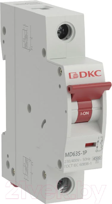 Выключатель автоматический DKC Yon Max MD63S 1P 10A B 4.5kA