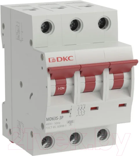 Выключатель автоматический DKC Yon Max MD63S 3P 6A C 4.5kA 3М